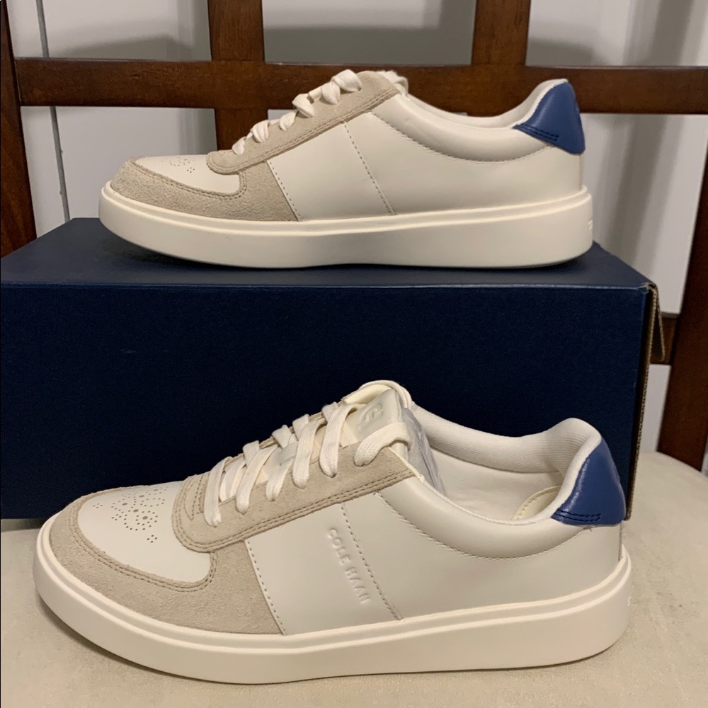 Cole Haan Women’s Beige and Navy Sneakers - Picture 8 of 11